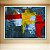 Quadro Decorativo Abstrato Moderno com Cores Vibrantes Vermelho e Amarelo 6017 - Imagem 1