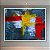 Quadro Decorativo Abstrato Moderno com Cores Vibrantes Vermelho e Amarelo 6017 - Imagem 4