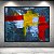 Quadro Decorativo Abstrato Moderno com Cores Vibrantes Vermelho e Amarelo 6017 - Imagem 2