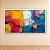 Quadro Decorativo Abstrato Moderno com Espátula Textura Colorida e Cores Vivas 6069 - Imagem 1