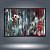 Quadro Decorativo Abstrato Moderno com Folha de Ouro e Textura Vermelha 6084 - Imagem 1