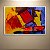 Quadro Decorativo Abstrato Moderno com Formas Geométricas em Vermelho e Amarelo 6098 - Imagem 2
