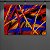 Quadro Decorativo Abstrato Moderno com Linhas Geométricas Coloridas 6066 - Imagem 3