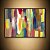 Quadro Decorativo Abstrato Moderno com Pinceladas Coloridas e Textura 6054 - Imagem 2
