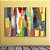 Quadro Decorativo Abstrato Moderno com Pinceladas Coloridas e Textura 6054 - Imagem 1