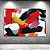 Quadro Decorativo Abstrato Moderno com Pinceladas Texturizadas Vermelho e Preto 6081 - Imagem 4