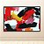 Quadro Decorativo Abstrato Moderno com Pinceladas Texturizadas Vermelho e Preto 6081 - Imagem 3