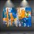 Quadro Decorativo Abstrato Moderno com Textura em Relevo Azul e Dourado 6060 - Imagem 5