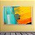 Quadro Decorativo Abstrato Moderno com Textura em Tons de Amarelo e Turquesa 6091 - Imagem 1