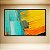 Quadro Decorativo Abstrato Moderno com Textura em Tons de Amarelo e Turquesa 6091 - Imagem 2