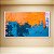 Quadro Decorativo Abstrato Moderno com Textura em Tons de Laranja e Azul 6042 - Imagem 4