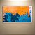 Quadro Decorativo Abstrato Moderno com Textura em Tons de Laranja e Azul 6042 - Imagem 5