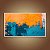 Quadro Decorativo Abstrato Moderno com Textura em Tons de Laranja e Azul 6042 - Imagem 2