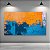 Quadro Decorativo Abstrato Moderno com Textura em Tons de Laranja e Azul 6042 - Imagem 3