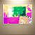 Quadro Decorativo Abstrato Moderno com Textura em Verde e Rosa 6076 - Imagem 5