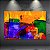 Quadro Decorativo Abstrato Moderno Cores Vibrantes Laranja Azul e Verde 6040 - Imagem 5