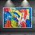 Quadro Decorativo Abstrato Moderno Cores Vibrantes Textura Gestual 6018 - Imagem 2