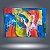 Quadro Decorativo Abstrato Moderno Cores Vibrantes Textura Gestual 6018 - Imagem 5