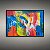 Quadro Decorativo Abstrato Moderno Cores Vibrantes Textura Gestual 6018 - Imagem 3