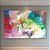 Quadro Decorativo Abstrato Moderno Pintura Óleo Rosa Azul e Verde 6005 - Imagem 5