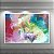 Quadro Decorativo Abstrato Moderno Pintura Óleo Rosa Azul e Verde 6005 - Imagem 2