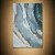 Quadro Decorativo Abstrato Mármore Ágata Azul com Linhas Gliter Cobre 6073 - Imagem 5