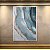 Quadro Decorativo Abstrato Mármore Ágata Azul com Linhas Gliter Cobre 6073 - Imagem 2