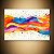 Quadro Decorativo Abstrato Ondas Coloridas em Aquarela Tonalidades Vibrantes 6065 - Imagem 1