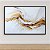 Quadro Decorativo Abstrato Ondas Douradas e Textura Branca Relevo 6088 - Imagem 3