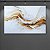 Quadro Decorativo Abstrato Ondas Douradas e Textura Branca Relevo 6088 - Imagem 5