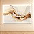 Quadro Decorativo Abstrato Ondas Douradas e Textura Branca Relevo 6088 - Imagem 4