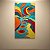 Quadro Decorativo Abstrato Paisagem Texturizada Ondas Coloridas em Alto Relevo 6041 - Imagem 3