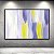 Quadro Decorativo Abstrato Pinceladas Lilás e Amarelo Minimalista Moderno 6095 - Imagem 1
