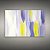 Quadro Decorativo Abstrato Pinceladas Lilás e Amarelo Minimalista Moderno 6095 - Imagem 5