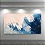 Quadro Decorativo Abstrato Pintura Gestual em Tons de Azul e Branco 6070 - Imagem 2