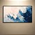 Quadro Decorativo Abstrato Pintura Gestual em Tons de Azul e Branco 6070 - Imagem 1