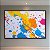 Quadro Decorativo Abstrato Respingos de Tinta Coloridos e Arte Moderna 6094 - Imagem 1