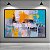 Quadro Decorativo Abstrato Texturizado Cores Vibrantes Amarelo e Turquesa 6051 - Imagem 2