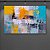 Quadro Decorativo Abstrato Texturizado Cores Vibrantes Amarelo e Turquesa 6051 - Imagem 4