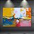 Quadro Decorativo Abstrato Texturizado Cores Vivas e Pinceladas em Óleo 6022 - Imagem 1