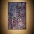 Quadro Decorativo Flores Vintage em Fundo Concreto Rústico Roxo 6025 - Imagem 3