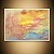 Quadro Decorativo Paisagem Abstrata Pôr do Sol Céu Dourado e Mar 6061 - Imagem 5