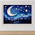 Quadro Decorativo Paisagem Noite Estrelada Lua Crescente e Pinheiros 6048 - Imagem 2