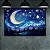 Quadro Decorativo Paisagem Noite Estrelada Lua Crescente e Pinheiros 6048 - Imagem 3