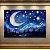 Quadro Decorativo Paisagem Noite Estrelada Lua Crescente e Pinheiros 6048 - Imagem 4
