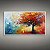 Quadro Decorativo Árvore Outono Abstrata Espátula Cores Vibrantes 6086 - Imagem 2