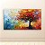 Quadro Decorativo Árvore Outono Abstrata Espátula Cores Vibrantes 6086 - Imagem 4