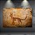 Quadro Decorativo Arte Rupestre Primitiva Raposa Vermelha e Símbolos Ancestrais 6100 - Imagem 5