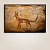 Quadro Decorativo Arte Rupestre Primitiva Raposa Vermelha e Símbolos Ancestrais 6100 - Imagem 2