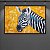 Quadro Decorativo Mosaico Zebra Arte Abstrata Fundo Amarelo 6101 - Imagem 4